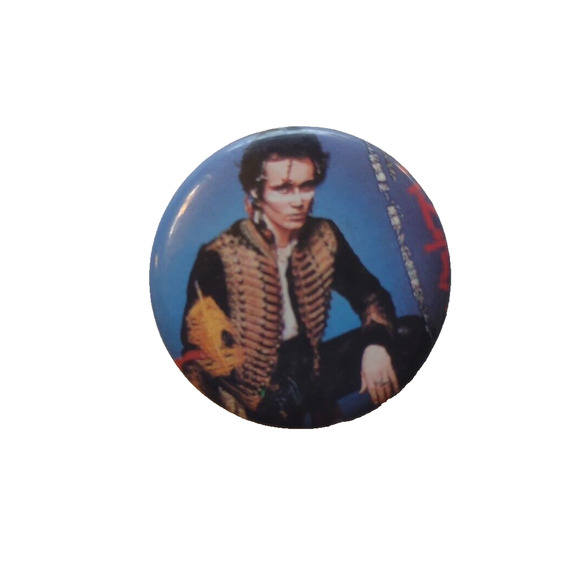 Adam And The Ants Badge Pinback Button Original UK New Wave Glam Band Vintage - Picture 1 of 2
